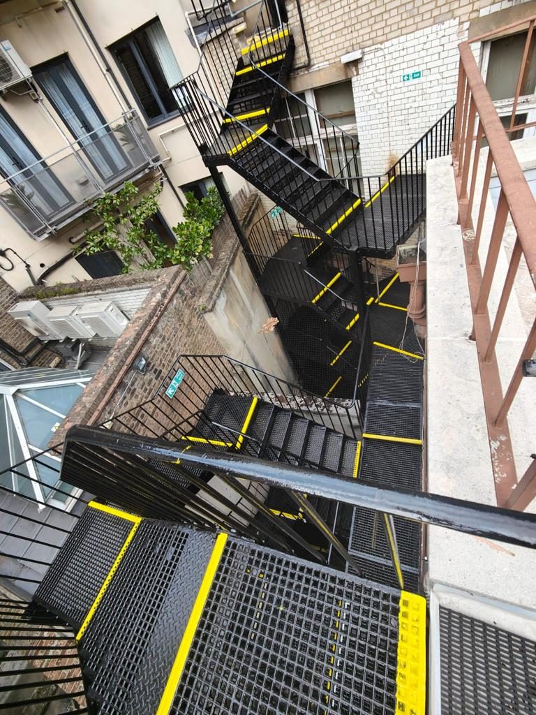 Industrial staircase painting